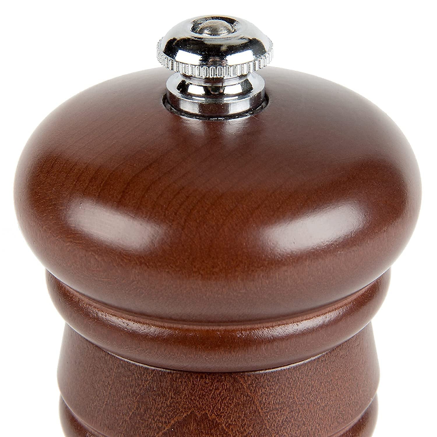 8-Inch Wooden Salt & Pepper Grinder Set with Adjustable Coarse Fineness
