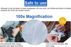 Anti-Fog Lens Cleaning Wipes (100 Pcs) for Clear Vision