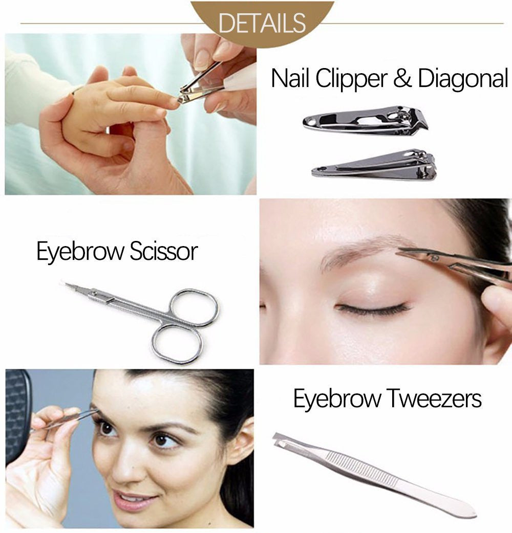 7-in-1 Professional Manicure & Pedicure Set for Nail & Facial Care
