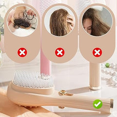 2-in-1 Self-Cleaning Anti-Static Hair Brush & Scalp Massage Comb
