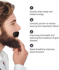 30 Pcs Black Mouth Tape for Nasal Breathing & Sleep Fix