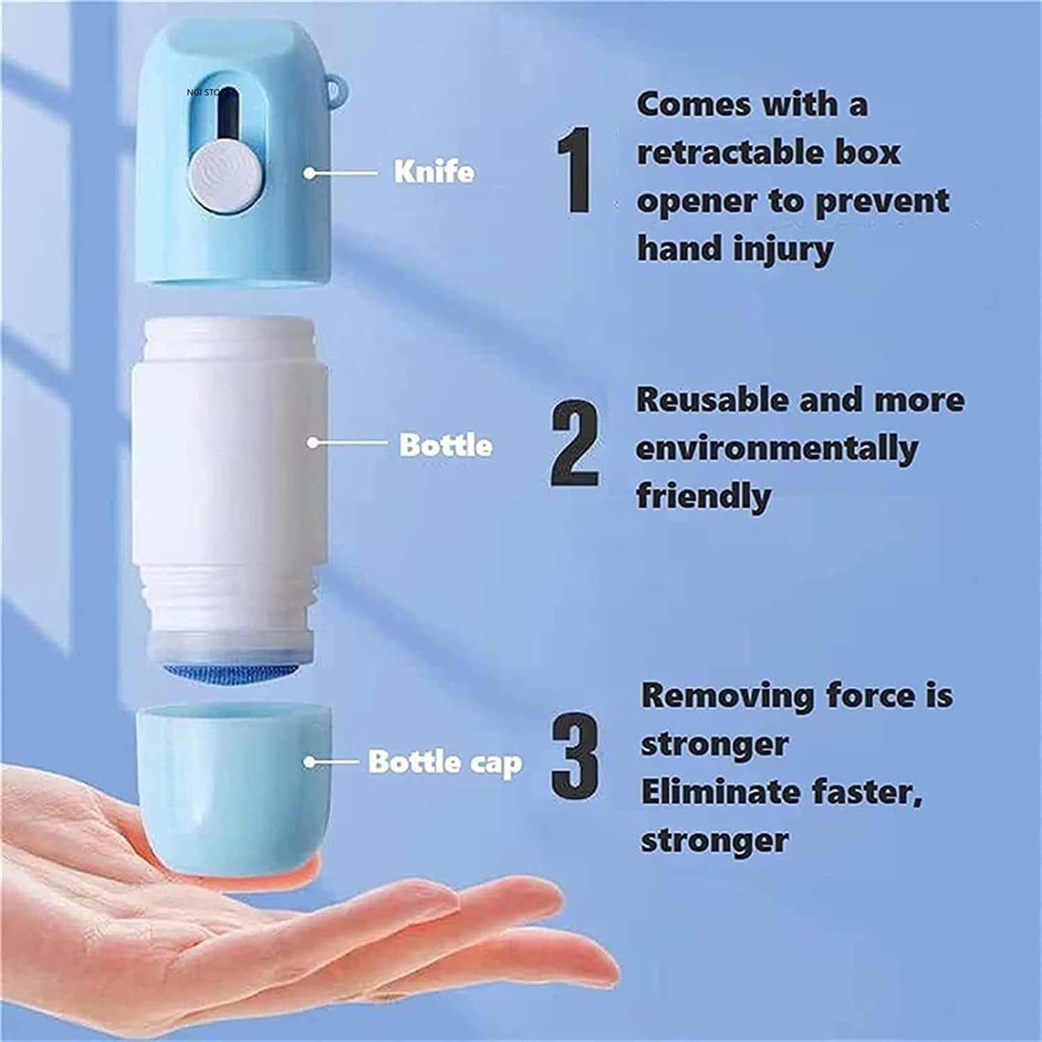 Portable 2-in-1 Thermal Paper Correction Fluid with Unboxing Knife