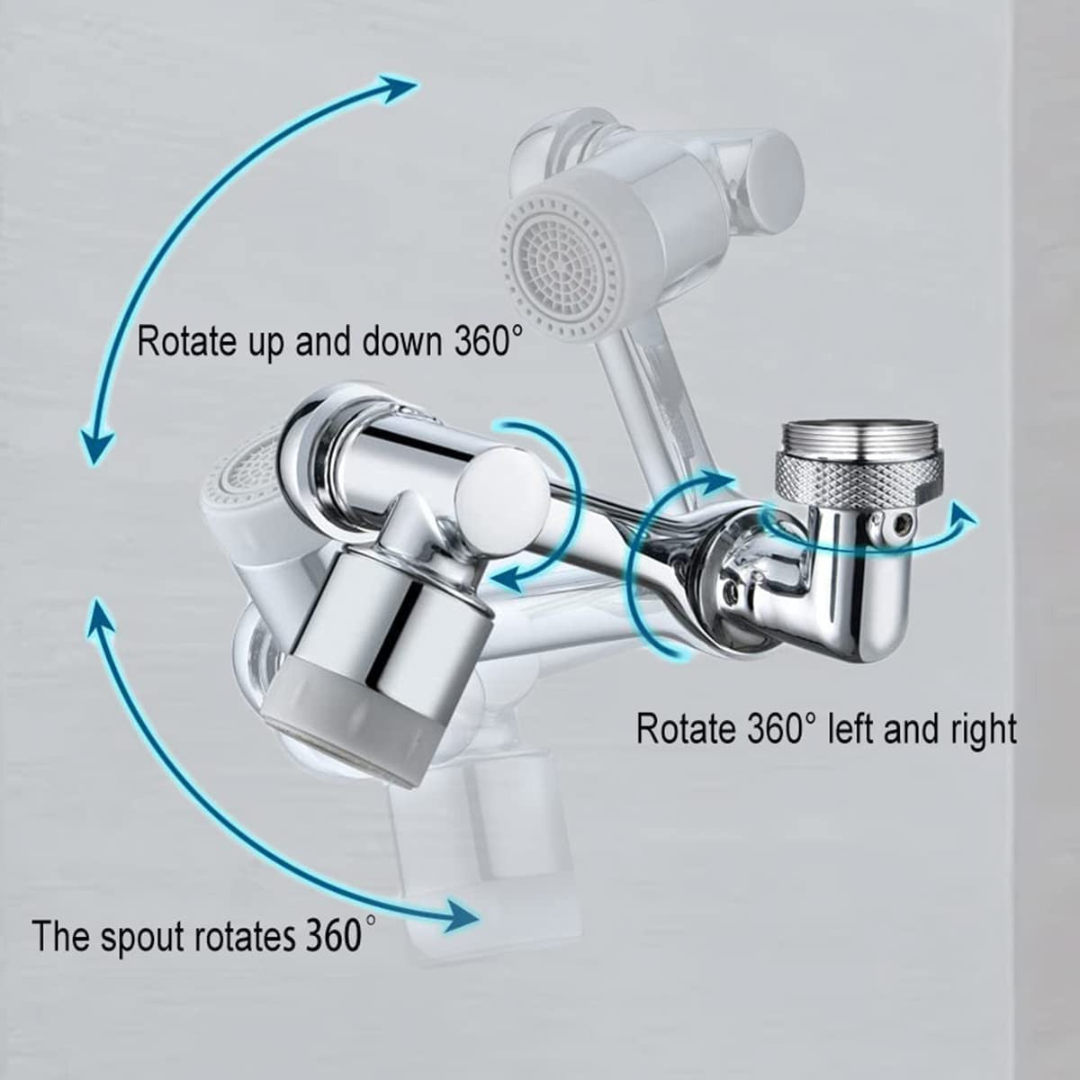 1080° Rotating Faucet Extender with Dual Water Modes for Kitchen & Bathroom