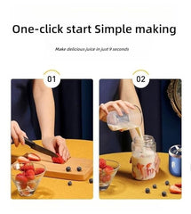 Portable Mini Electric Juicer & Blender with Shaker Bottle