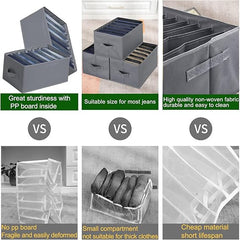 6-Compartment Wardrobe Clothes Organizer Storage Box