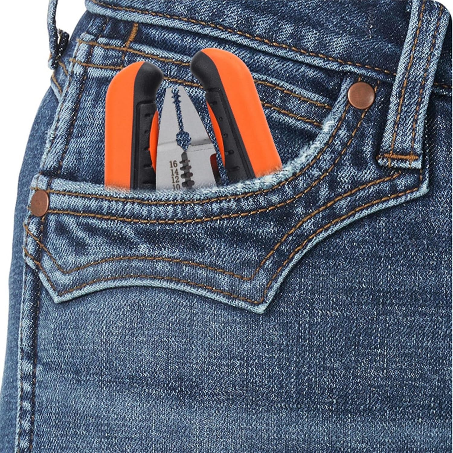 12-in-1 Foldable Stainless Steel Wire Stripper & Pliers