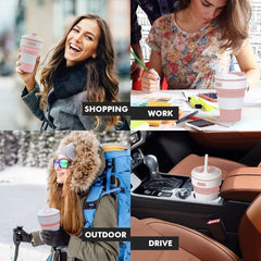 350ml Foldable Travel Coffee Cup with Lid – Leakproof, Space-Saving Mug