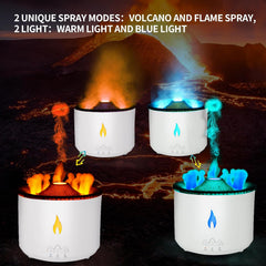 Volcano Flame Diffuser & Humidifier for Aromatherapy and Air Quality