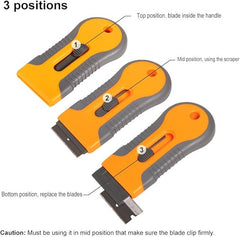 Heavy-Duty Metal Paint Scraper with 15 Replacement Blades