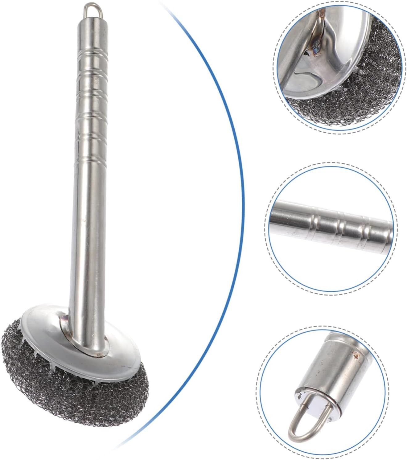 40-70 Character Product Name: Durable Stainless Steel Dish Scrubber Set with Steel Ball Brushes