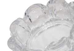 Crystal Clear Round Glass Ash Tray for Home & Outdoor Decor