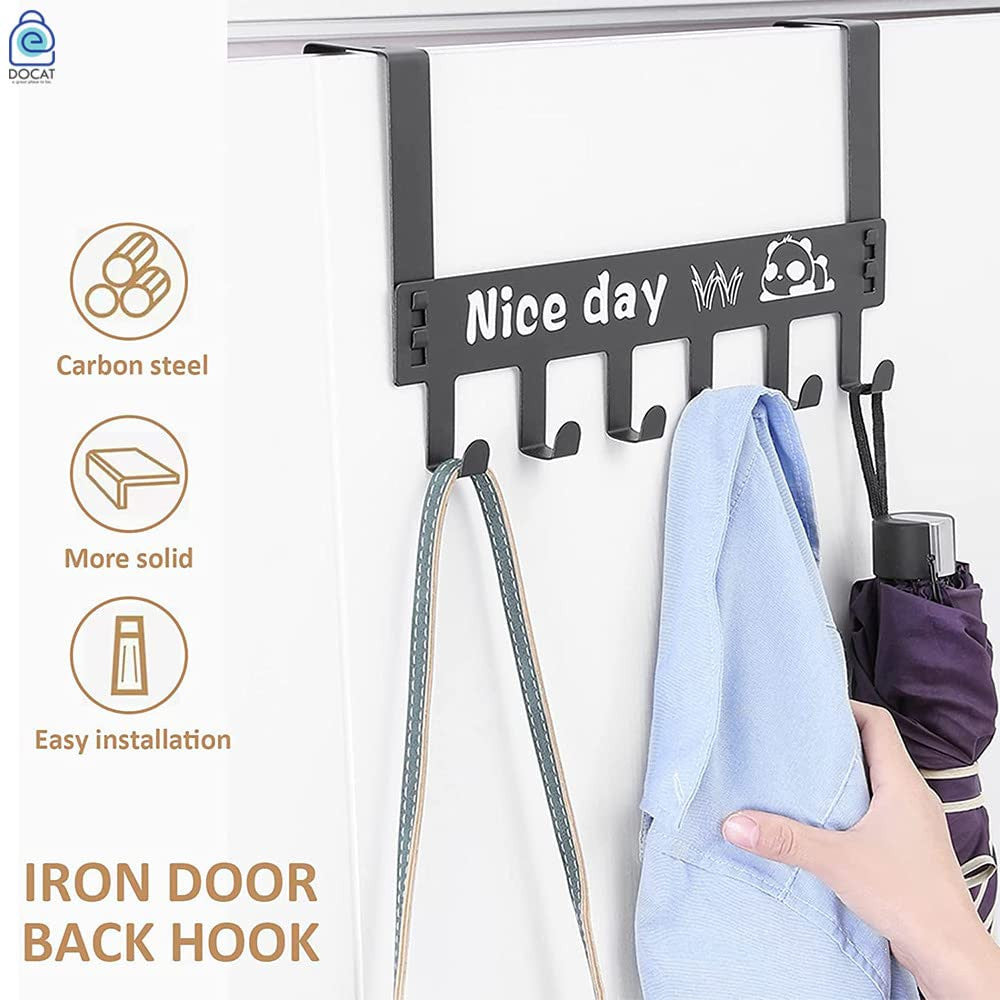 Heavy Duty Door Hook Hanger with Punch-Free Design for Space Saving