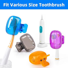 Travel Toothbrush Head Cover with Clip - Protective Plastic Cap
