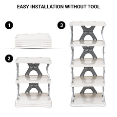 8-Layer Adjustable Shoe Rack Stand for Organized Storage
