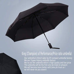 AutoOpen Compact Windproof Travel Umbrella