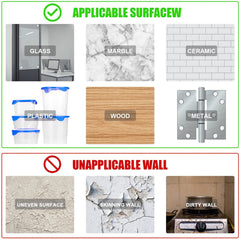 Heavy Duty Double Sided Square Stickers - 10 Pack