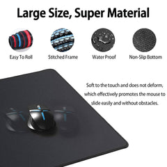 Ergonomic Shortcut Key Keyboard & Mouse Pad for Office & Gaming