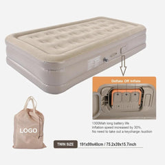Luxury Double Air Mattress with Built-in Pump – Portable Inflatable Bed for Home & Travel