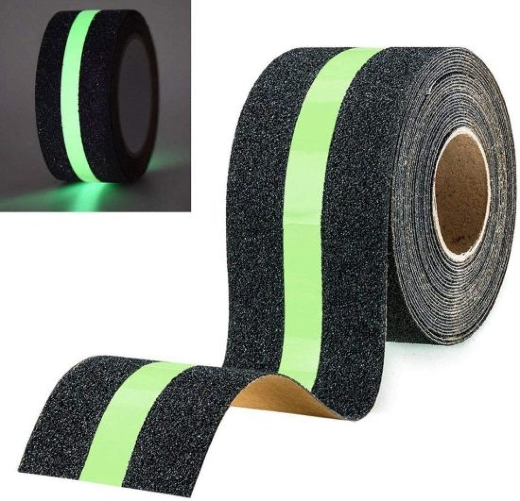 Glow in Dark Anti Slip Tape for Stairs – Waterproof Non-Skid Grip Tape (5cm x 5m)
