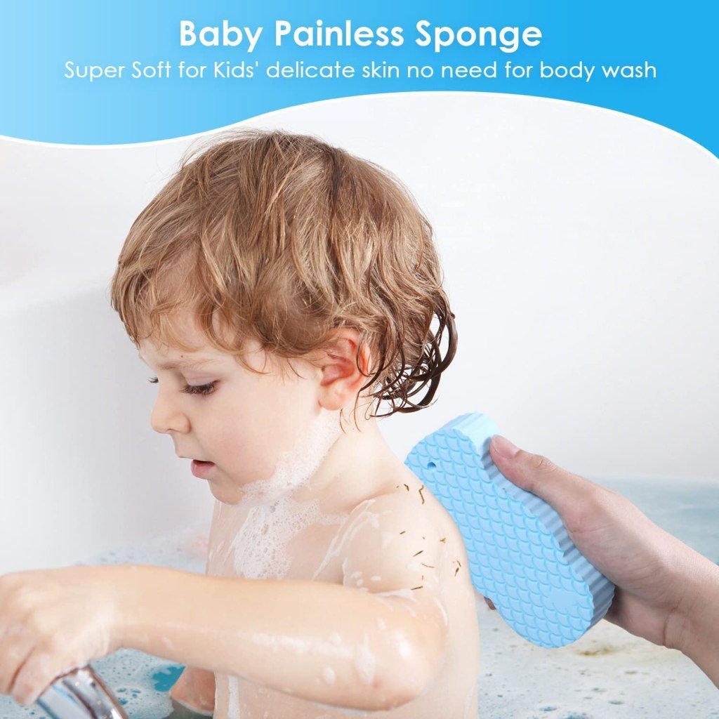 Ultra Soft 3D Baby & Adult Bath Sponge – Exfoliating & Painless