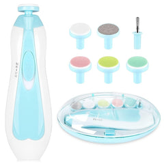 Baby Nail Trimmer Kit with Light, 5 Grinding Heads & 4 Speed Modes for Newborns & Kids