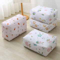 Under-Bed Waterproof Quilt & Clothes Storage Bag with Transparent Print