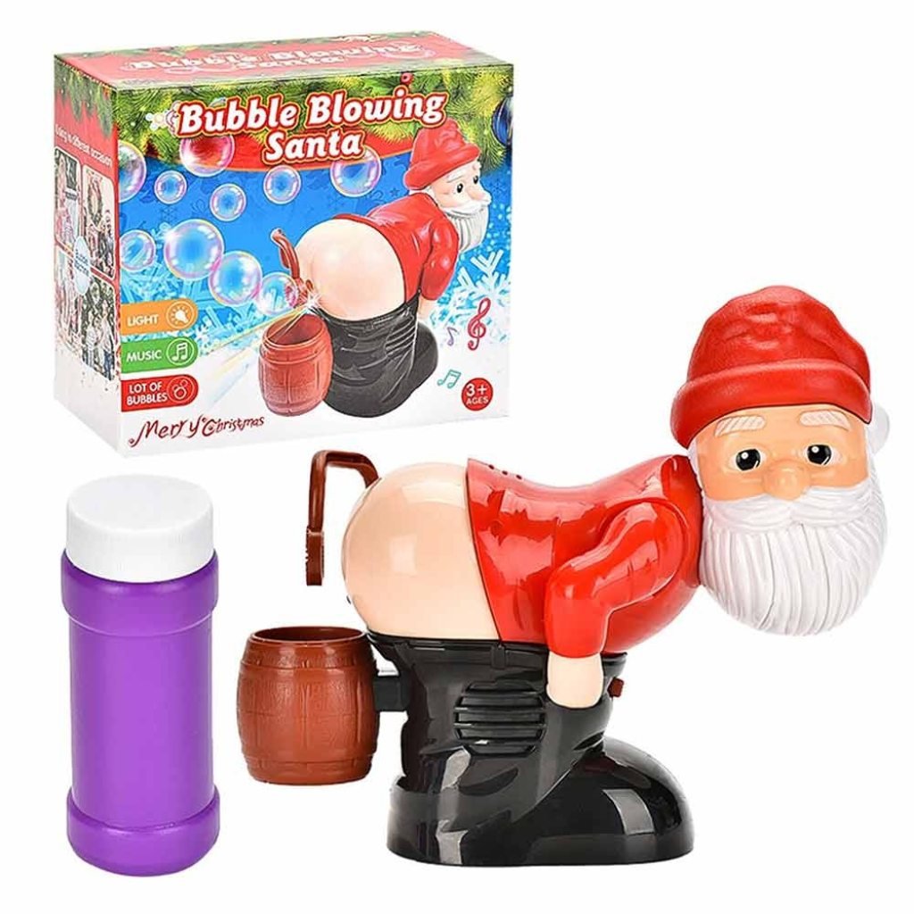Santa Bubble Blower with Lights & Music – Fun Christmas Gift for Kids & Adults