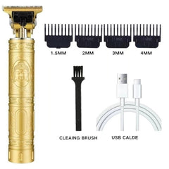 Buddha Hair Trimmer for Men – Rechargeable Cordless Electric Hair Cutting Kit with 4 Guide Combs & T-Blade