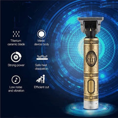 Buddha Hair Trimmer for Men – Professional Adjustable Clipper & Shaver (Golden)