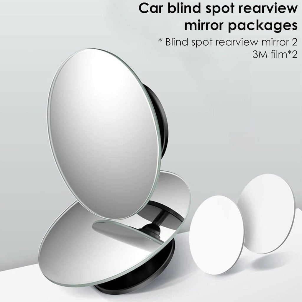 Universal 2 Pack 2" Round HD Convex Blind Spot Mirrors for Cars & Trucks