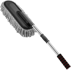 Microfiber Car Duster & Washing Brush with Long Handle – Dust & Clean Easily