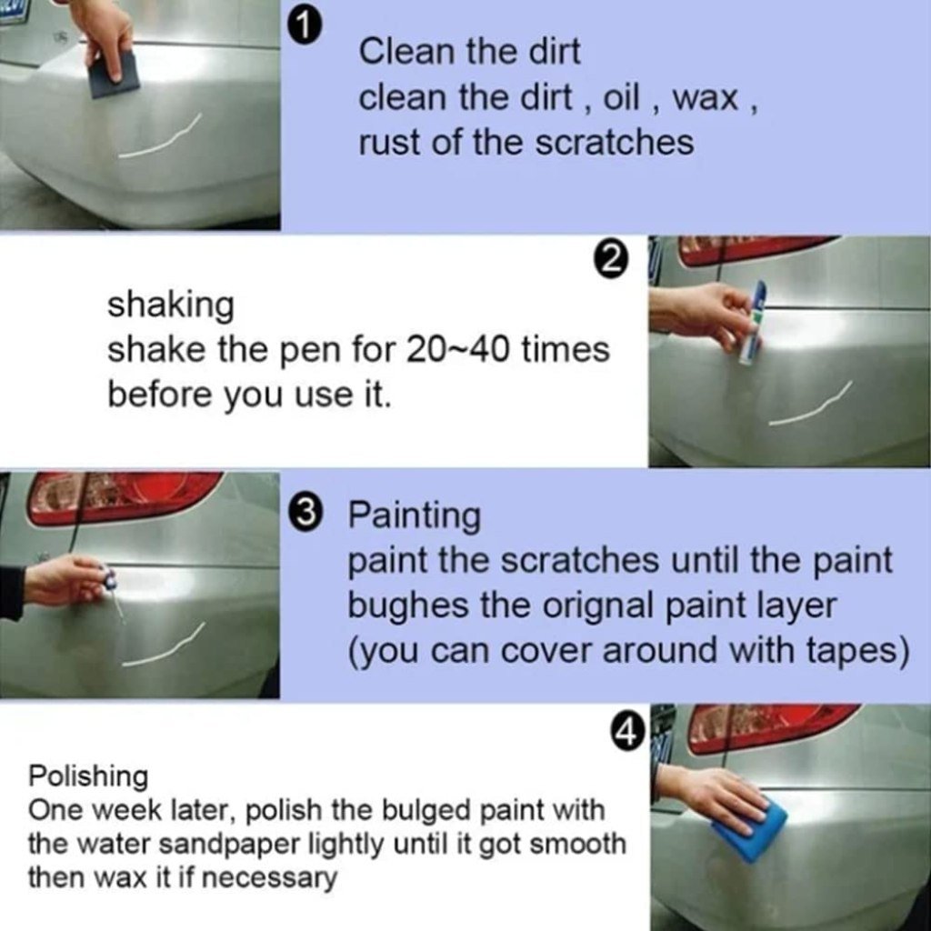 Black Car Scratch Repair Pen – Glossy Paint Touch-Up & Remover (Pack of 1)