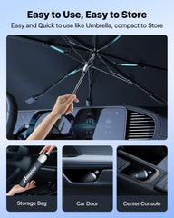Foldable Car Sun Shade Umbrella – Windshield Sun Protection & Heat Insulation