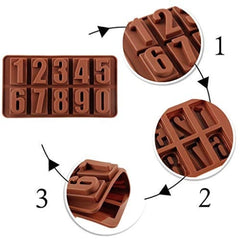 Premium Silicone Alphabet & Numeric Chocolate Mould – Ice Cube & Candy Tray Combo