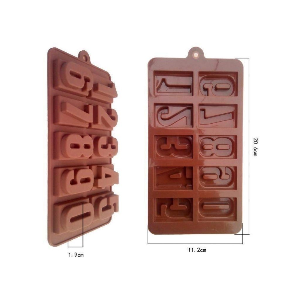Premium Silicone Alphabet & Numeric Chocolate Mould – Ice Cube & Candy Tray Combo