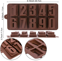Premium Silicone Alphabet & Numeric Chocolate Mould – Ice Cube & Candy Tray Combo