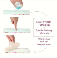 Eco-Friendly Cloth Sanitary Pads for Women – Pack of 10, Rash-Free, Skin-Friendly