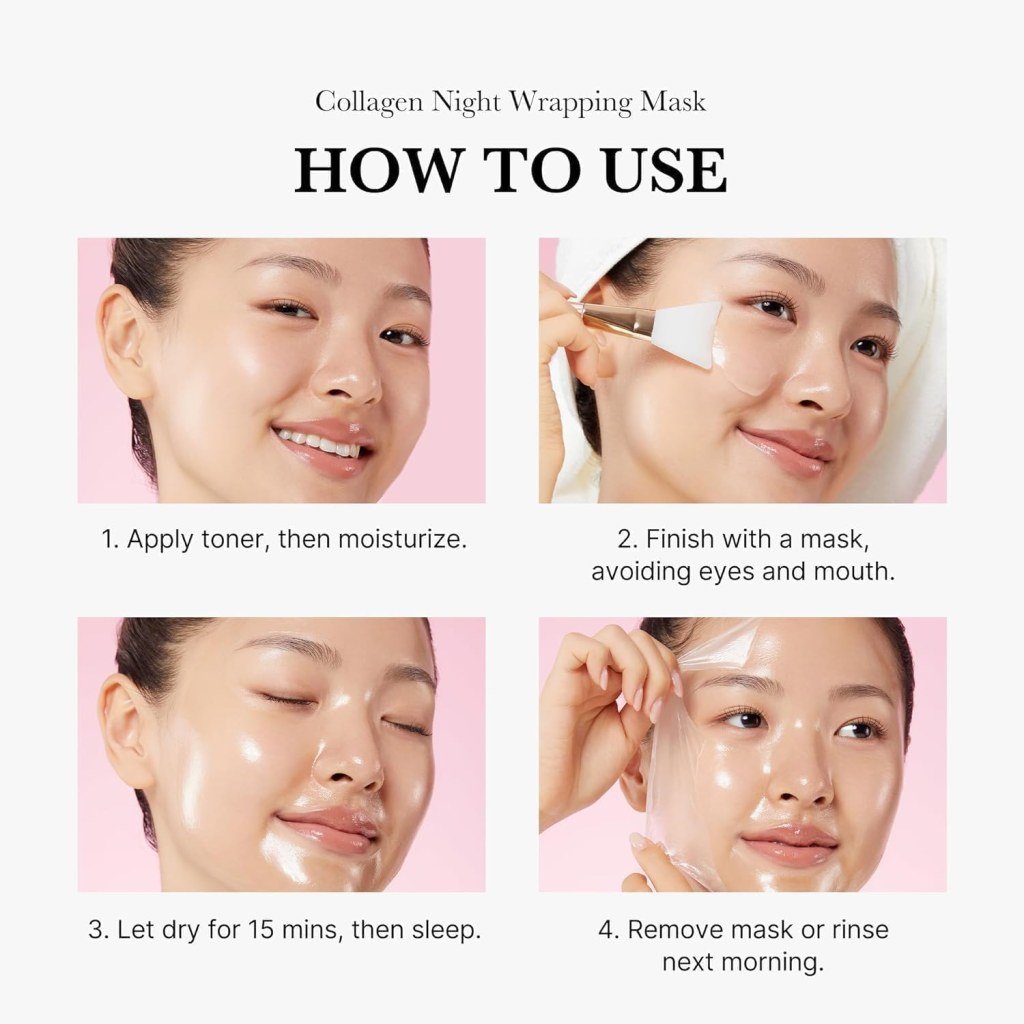 Collagen Night Mask with Niacinamide & Vitamin E – Deep Hydration & Anti-Aging (Pack of 1)