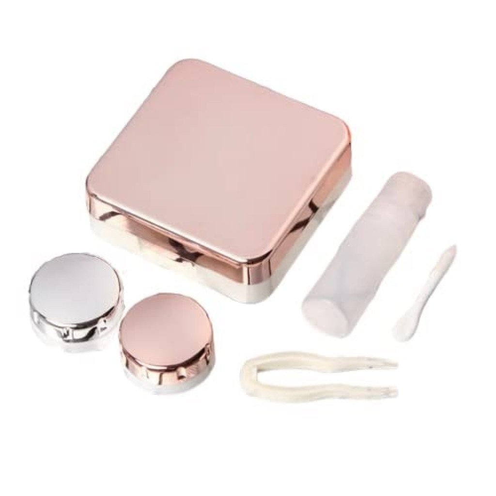 Premium Contact Lens Case with Mirror, Tweezer & Travel Kit