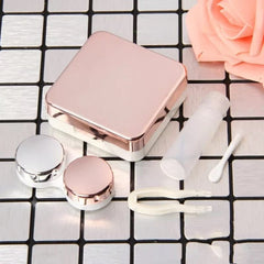 Premium Contact Lens Case with Mirror, Tweezer & Travel Kit