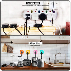 Cute Bear Wall Hooks – 4 Colors, Adhesive & Plug Hooks for Kitchen & Home