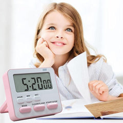 Digital Kitchen Timer & Alarm Clock with Stopwatch, Loud Alarm, Magnetic Back, Large Display