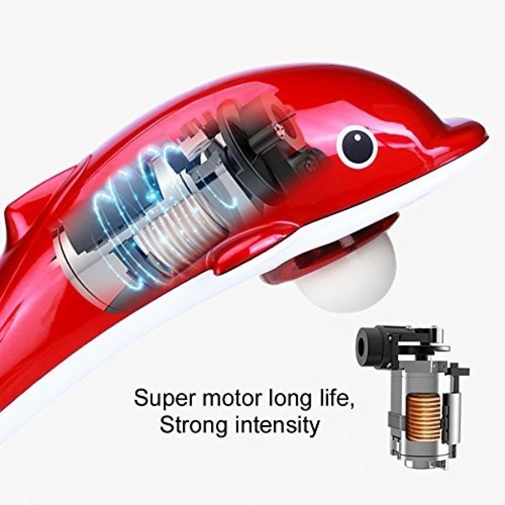 Electric Dolphin Handheld Massager with Vibration & Infrared Therapy for Pain & Stress Relief
