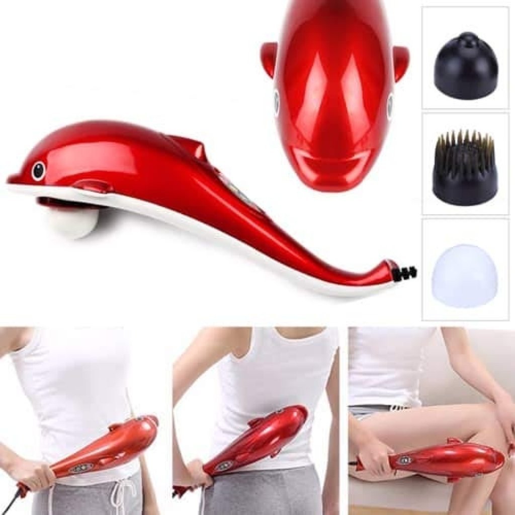 Electric Dolphin Handheld Massager with Vibration & Infrared Therapy for Pain & Stress Relief
