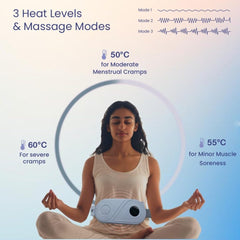 Portable Electric Heating Belt for Menstrual Cramps Relief – 33 Temp & 4 Massage Modes