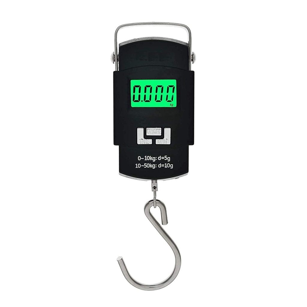 Digital Luggage Weight Scale 50kg, Portable Hook Balance, Black