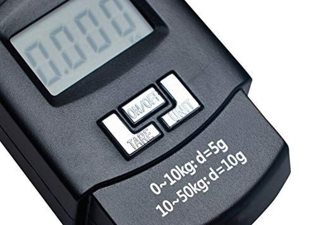 Digital Luggage Weight Scale 50kg, Portable Hook Balance, Black