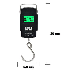 Digital Luggage Weight Scale 50kg, Portable Hook Balance, Black