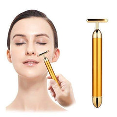 24K Gold Energy Beauty Bar – Waterproof Facial Massager for Wrinkles & Skin Care