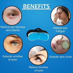 Cooling Gel Eye Mask for Dark Circles, Dry Eyes & Sleep Relief – Relaxing, Cooling, Pain & Redness Relief